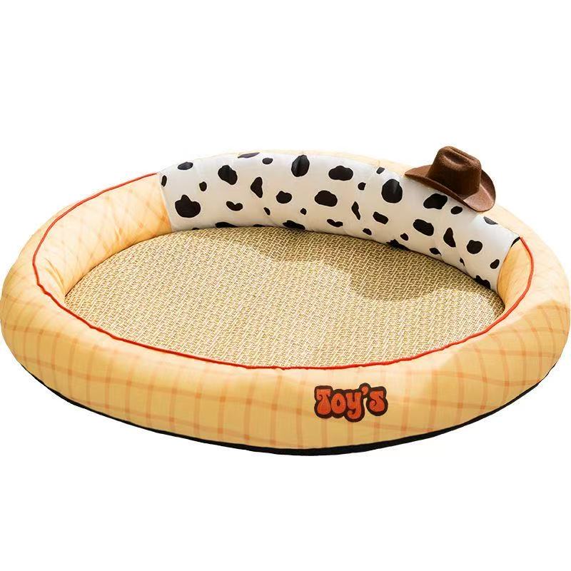 Cooling Dog Bed, 360° Neck Support Pet Bed