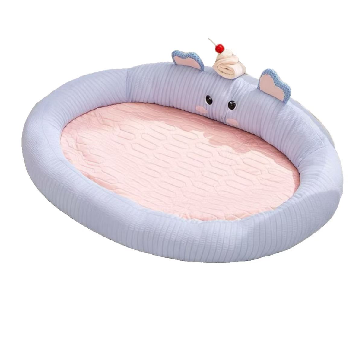 Cooling Dog Bed, 360° Neck Support Pet Bed
