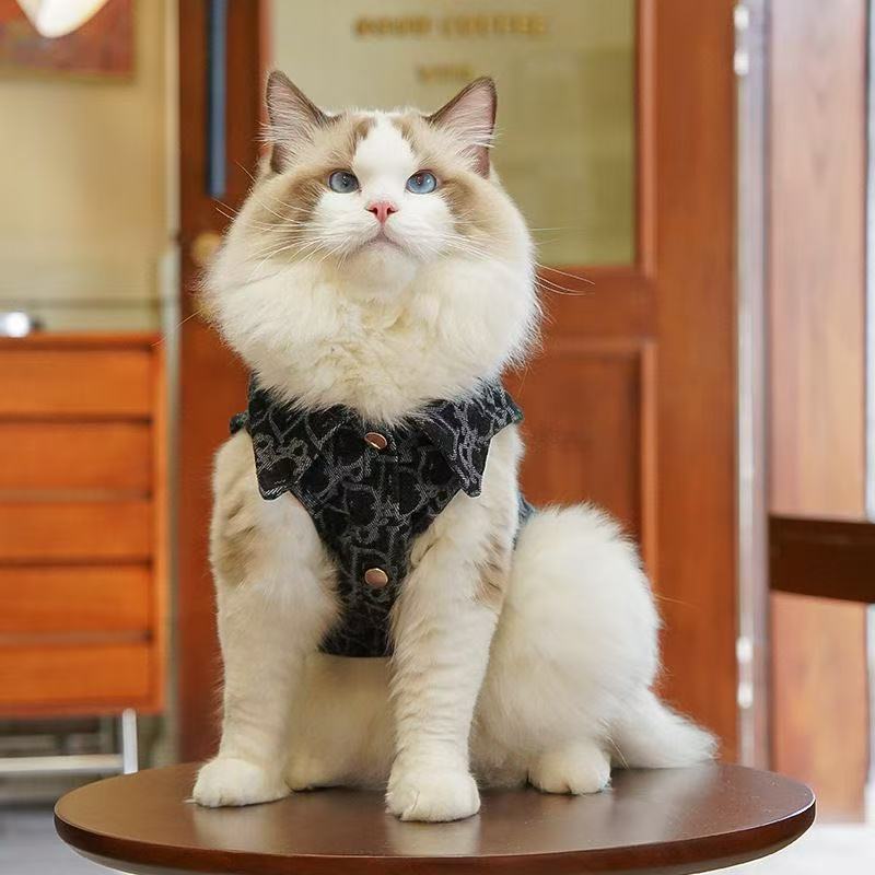 Luxury Printed Denim Pet Vest